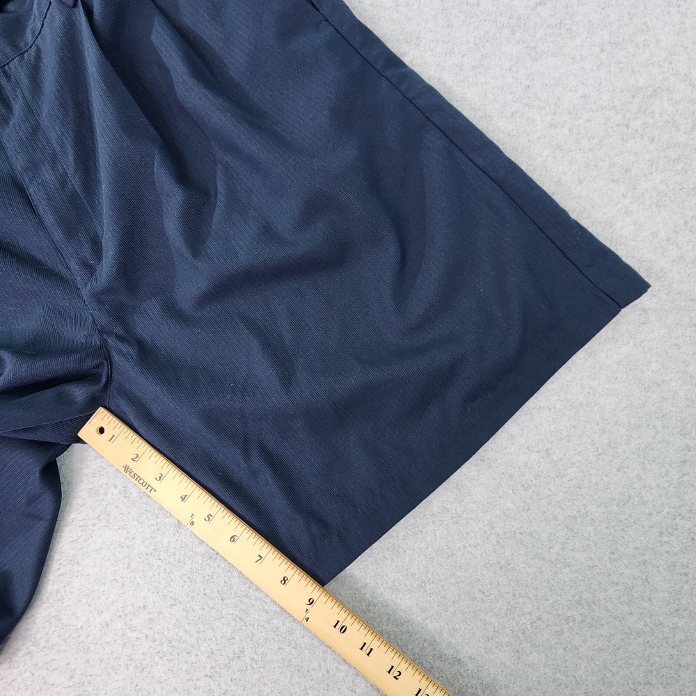 Nike Golf Shorts Men 37x9 Navy Blue Dri-Fit Bermuda Pleated Ribbed 186264 Tag 38 - Picture 5 of 15